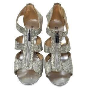 Michael Kors Metallic Strappy Pumps - 6